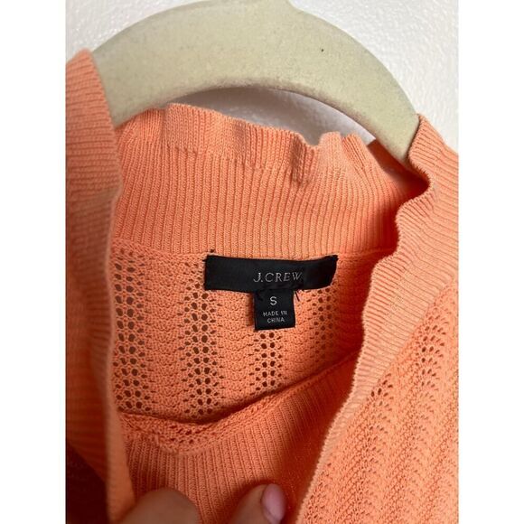 J. Crew Pointelle Ruffle Mockneck Sweater Sz. S - Picture 3 of 5